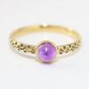 Picture of 14k Yellow Gold Round Amethyst Ring
