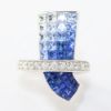 Picture of 14k White Gold Sapphire & Diamond Ring