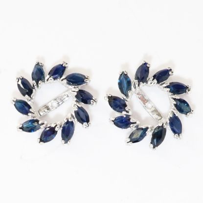 Picture of 14k White Gold Sapphire Earring Jackets