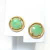 Picture of 18k Yellow Gold Round Jade Earrings
