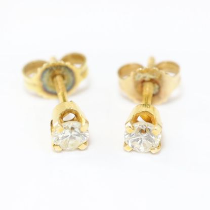 Picture of 14k Yellow Gold Diamond Studs