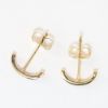 Picture of 14k Yellow Gold Curved Diamond Bar Earring Studs