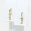Picture of 14k Yellow Gold Curved Diamond Bar Earring Studs
