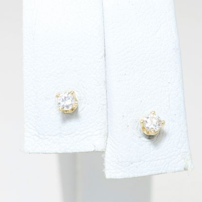 Picture of 14k Yellow Gold Diamond Studs