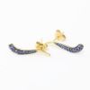 Picture of 14k Yellow Gold Sapphire Earrings