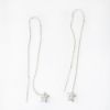 Picture of 14k White Gold Diamond Star Threader Earrings