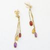 Picture of 14k Yellow Gold Garnet, Citrine, & Amethyst Drop Earrings