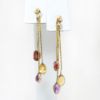Picture of 14k Yellow Gold Garnet, Citrine, & Amethyst Drop Earrings