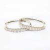 Picture of 14k White Gold Diamond Hoop Earrings