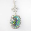 Picture of 14k White Gold, Boulder Opal & Diamond Necklace 