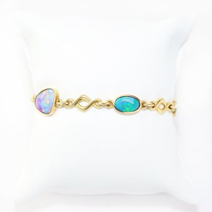 Picture of 14k Yellow Gold Australian Opal Bracelet