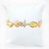 Picture of 14k Two Tone Gold Shell, Starfish, & Clam Bracelet