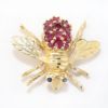 Picture of 18k Yellow Gold Ruby & Sapphire Bee Brooch