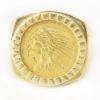 Picture of 14k Yellow Gold Indian Head Gold Coin Ring 