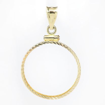 Picture of 14k Yellow Gold Coin Bezel Pendant