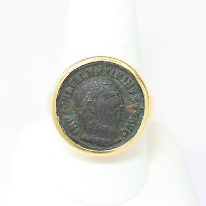 Picture of 18k Yellow Gold Maximinus II Roman Coin Ring