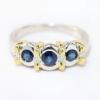 Picture of 14k Two Tone Gold Sapphire & Diamond Ring