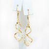 Picture of 14k Yellow Gold Open Twist Dangling Pearl Earrings