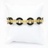 Picture of 14k Yellow Gold Round Black Jet Bracelet
