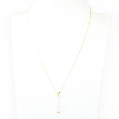 Picture of 14k Yellow Gold Vial with Diamonds Pendant