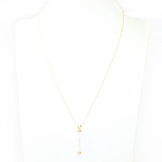 Picture of 14k Yellow Gold Vial with Diamonds Pendant