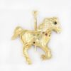Picture of 14k Two Tone Gold Carousel Horse Pendant/Brooch with Sapphires