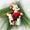 Picture of Rudolph with Santa Suit Ornament