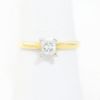 Picture of 18k Yellow Gold Brilliant Square Cut Solitaire Ring