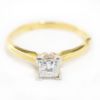 Picture of 18k Yellow Gold Brilliant Square Cut Solitaire Ring