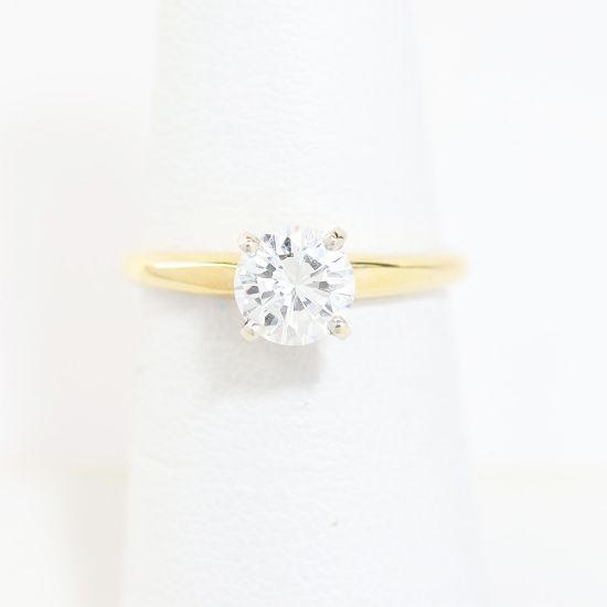Picture of 14k Yellow Gold Diamond Solitaire Ring