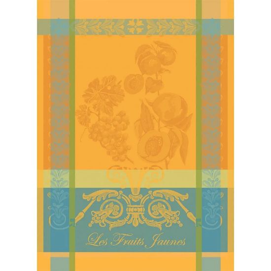 Picture of Garnier-Thiebaut 'Les Fruits Jaune' Yellow Fruit Kitchen Towel