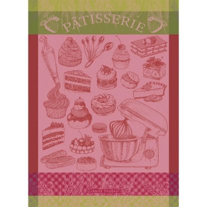 Picture of Garnier-Thiebaut 'Pâtisserie Rose' Pink Pastries Kitchen Towel