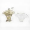 Picture of Openwork Flower Basket Solid Silver With Glass Liner