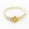 Picture of 10k Yellow Gold Oval Citrine & Diamond Accents Ring