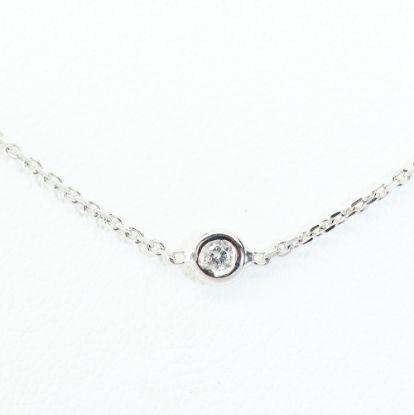 Picture of 18k White Gold Round Diamond Stations Necklace