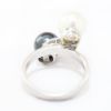 Picture of Platinum Black & White Pearl with Diamond Ring