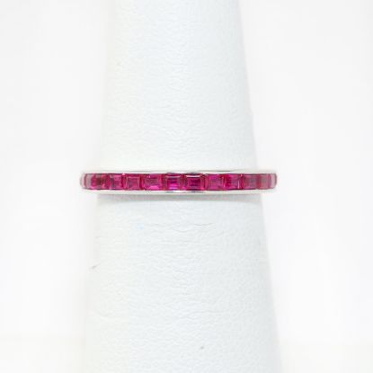 Picture of 14k White Gold Ruby Band