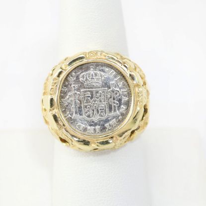 Picture of 14k Yellow Gold Spanish Reale Coin Ring