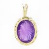 Picture of 14k Yellow Gold Oval Amethyst Pendant