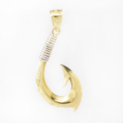 Picture of 14k Two Tone Gold Fish Hook Pendant