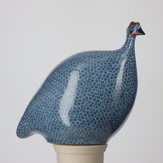 Picture of Large Electric Blue Guinea Hen with Lavender Spots