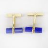 Picture of Vintage 14k Gold & Lapis Lazuli Cufflinks with Original Box