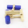 Picture of Vintage 14k Gold & Lapis Lazuli Cufflinks with Original Box