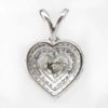 Picture of 14k White Gold Diamond Heart Pendant