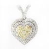 Picture of 14k White Gold Diamond Heart Pendant