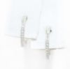 Picture of 14k White Gold Diamond Huggies Earrings
