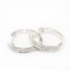 Picture of 14k White Gold Diamond Huggies Earrings