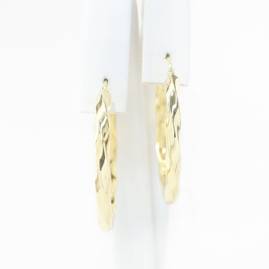 Picture of 14k Yellow Gold Round Hoop Earrings