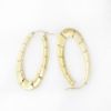 Picture of 18k Yellow Gold Oval Hoop Earrings