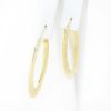 Picture of 18k Yellow Gold Oval Hoop Earrings